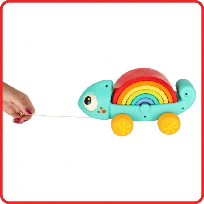 Chameleon sorter montessori puzzle bloky na tahání