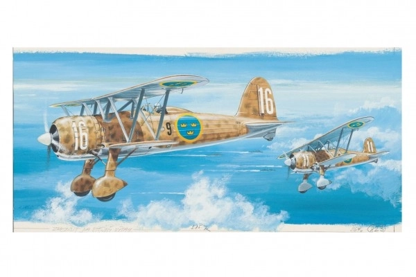 Model Fiat C.R. 42 FALCO 20,9x24,1cm v krabici 31x13,5x3,5cm
