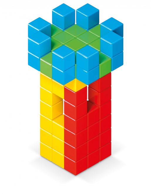 GEOMAG Magnetické kostky Magicube Green Line 64 kostek
