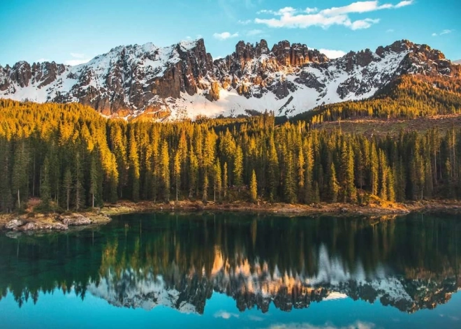 Puzzle Jezero Karersee, Itálie 1000 dílků