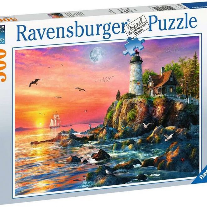 RAVENSBURGER Puzzle Maják při západu slunce 500 dílků