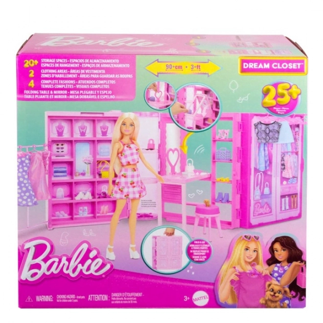 Šatník snů panenky Barbie s oblečením