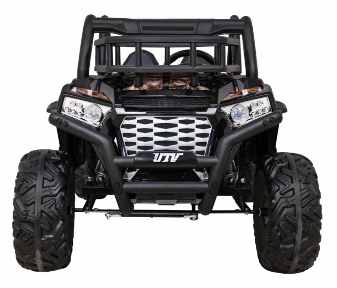 Buggy UTV Off-road pro děti černá + dálkové ovládání + nosič zavazadel + pomalý start + EVA + MP3 LED