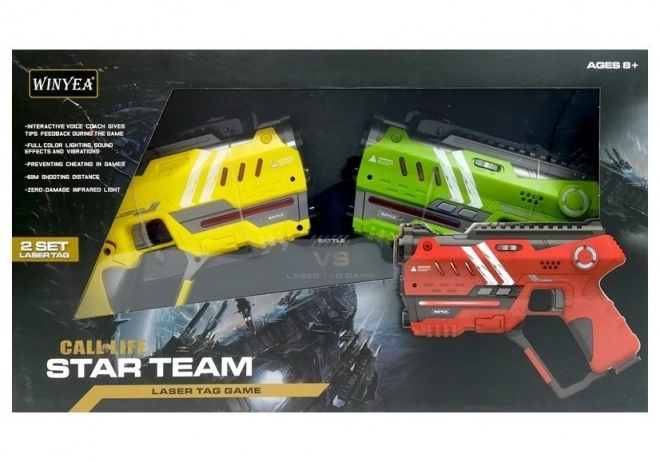 Laser Tag Gun Set 4 týmy 2 barvy