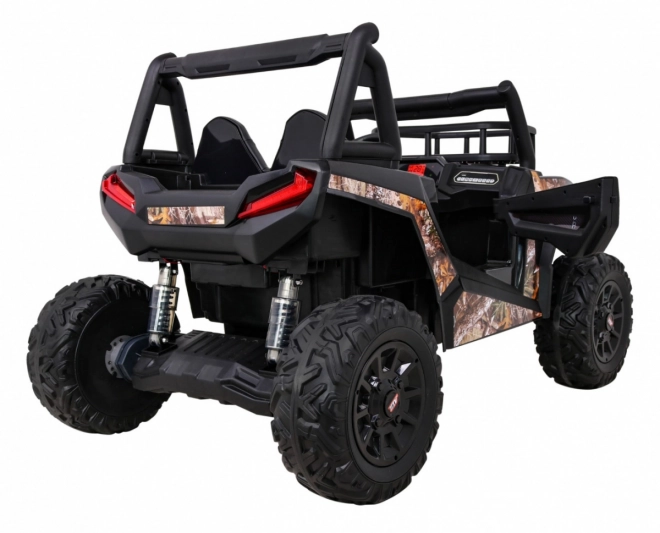 Buggy UTV Off-road pro děti černá + dálkové ovládání + nosič zavazadel + pomalý start + EVA + MP3 LED