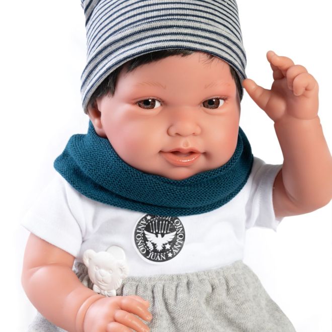 Antonio Juan 33235 PIPO HAIR - realistická panenka miminko s měkkým látkovým tělem - 42 cm