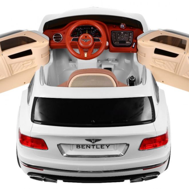 Bentley Bentayga auto na baterie pro děti Bílé + EVA kola + rádio MP3 + dálkové ovládání
