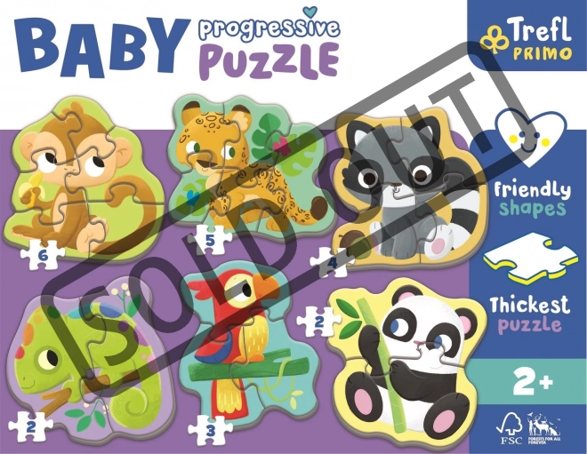 Baby puzzle se zvířátky z džungle