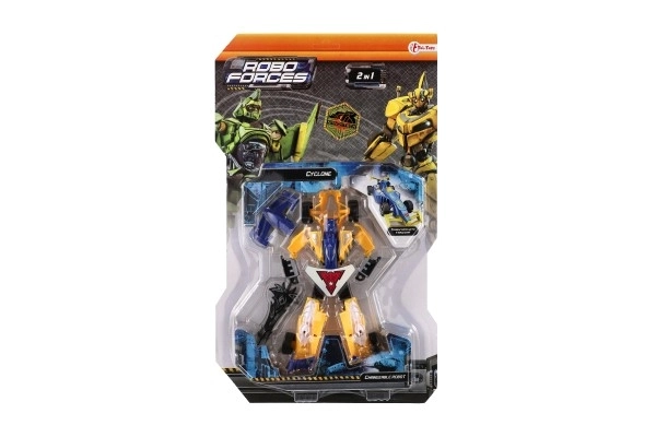 Transformer auto/robot závodní formule plast 19 cm na kartě