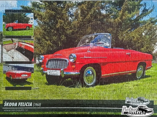 RETRO-AUTA Puzzle č. 10 Škoda Felicia (1960) 500 dílků