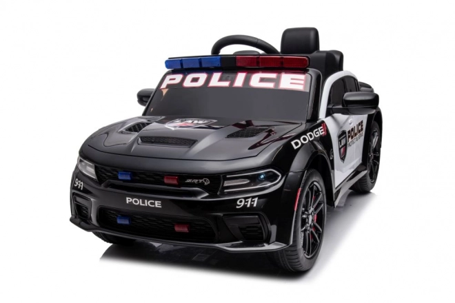 Elektrické autíčko Dodge Charger policejní - černá kapota