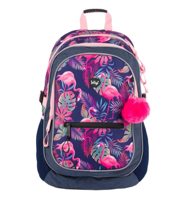 BAAGL SET 3 Flamingo: batoh, penál, sáček ver. 2