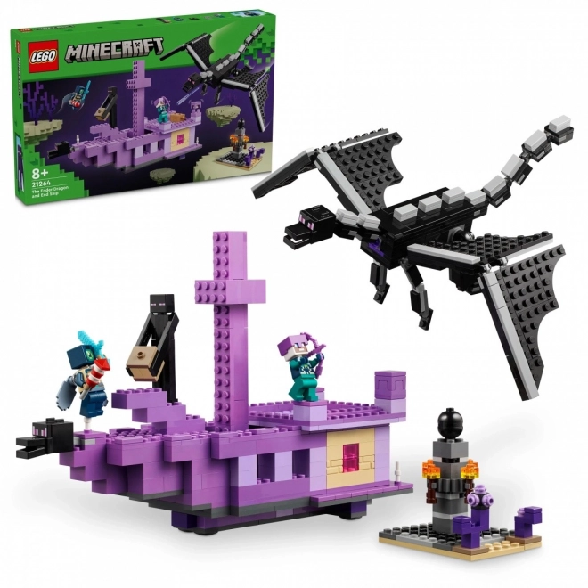 LEGO Minecraft 21264 Drak z Enderu a loď z Endu