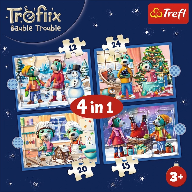 Puzzle Treflíci: Vánoce 4v1 (12,15,20,24 dílků)