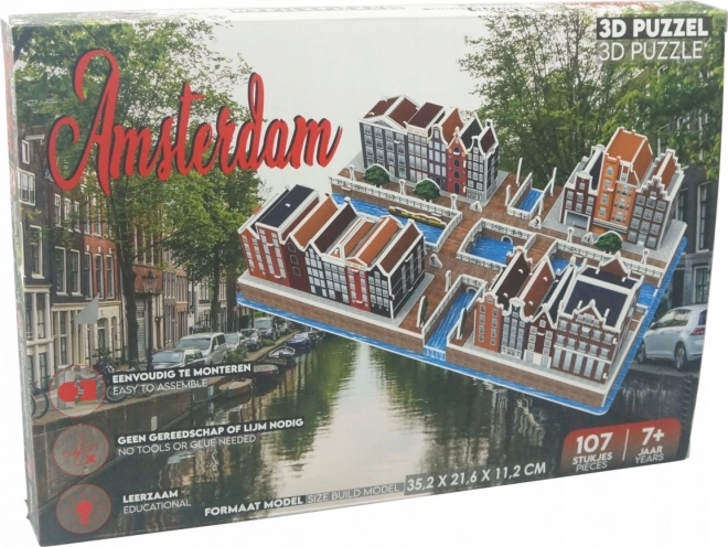 3D puzzle Amsterdam 107 dílků