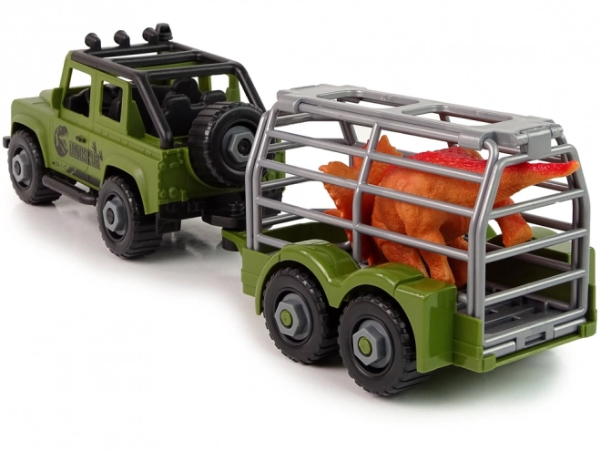 Terénní automobilový transportér DIY Zelený dinosaurus