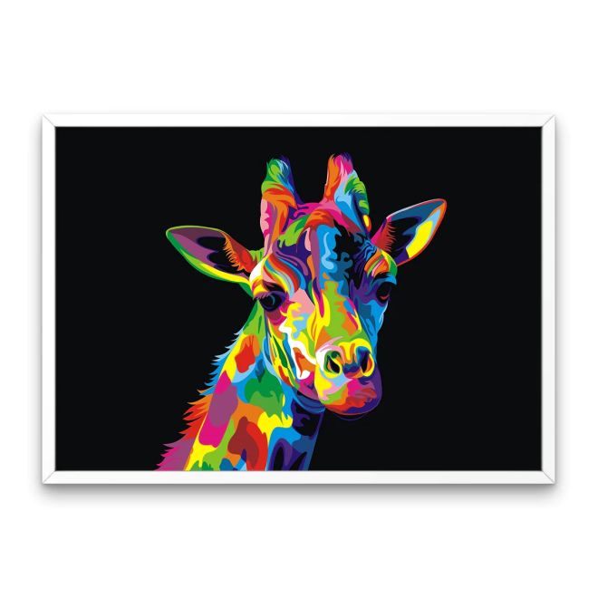 Sada na diamantové malování - duhová žirafa