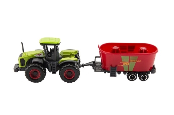Sada farma zemědělské stroje 6ks plast/kov asst 4 druhy v krabici 21x27x5,5cm