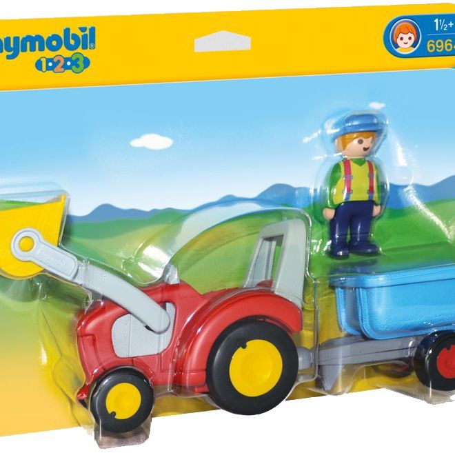PLAYMOBIL® 1.2.3 6964 Traktor s přívěsem