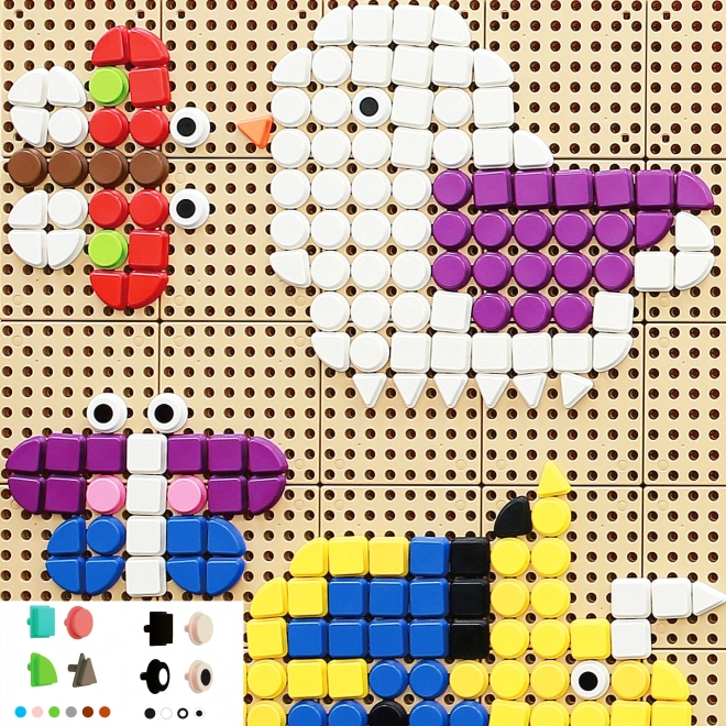 Geometrické prvky pro kreativní tabuli 256 ks