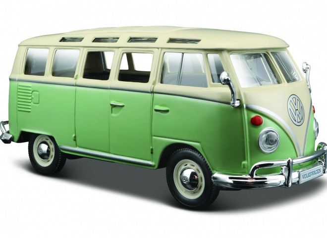 Kompozitní model Volkswagen Van Samba béžová a zelená