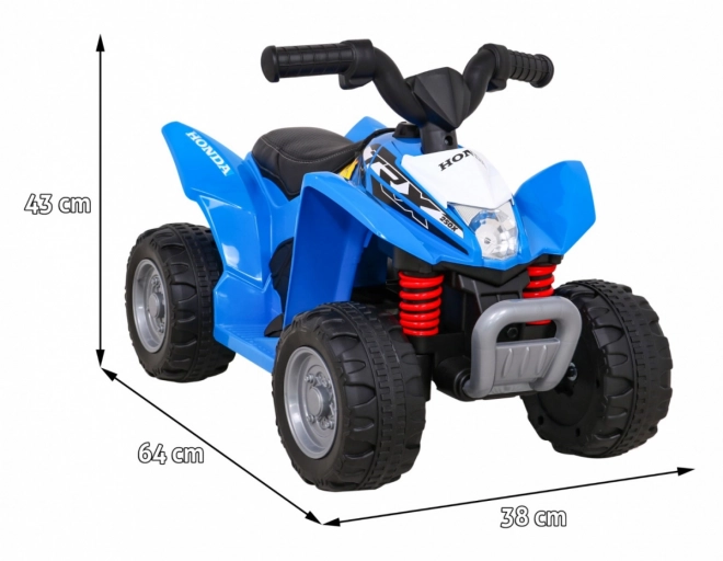 Čtyřkolka Honda 250X TRX s baterií Modrá + klakson + LED + eko kůže