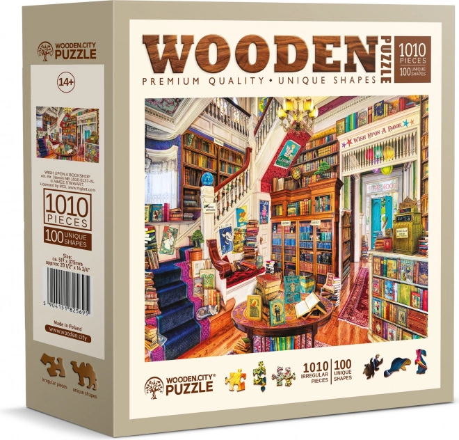 WOODEN CITY Dřevěné puzzle Přání v knihovně 1010 dílků