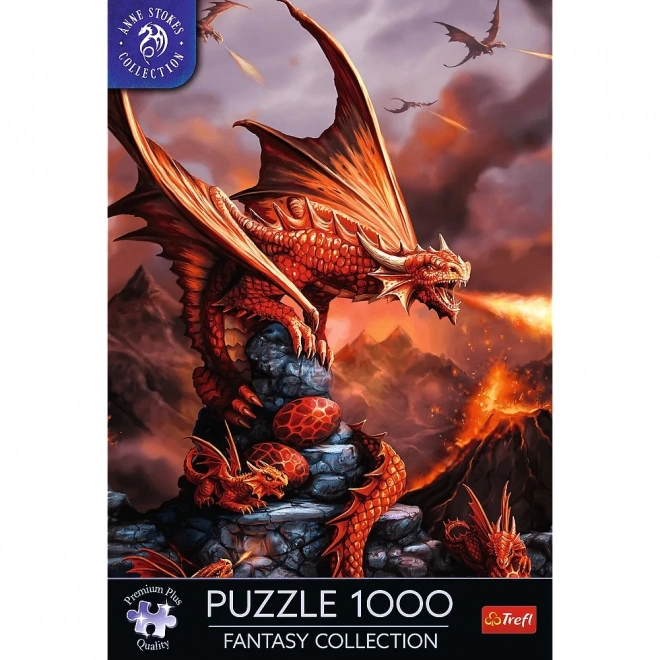 Puzzle 1000 prvků Ohnivý drak od Anne Stokes