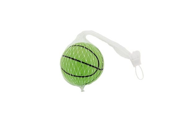 Míček basketbal guma 8,5cm v síťce, možnost 5 barev