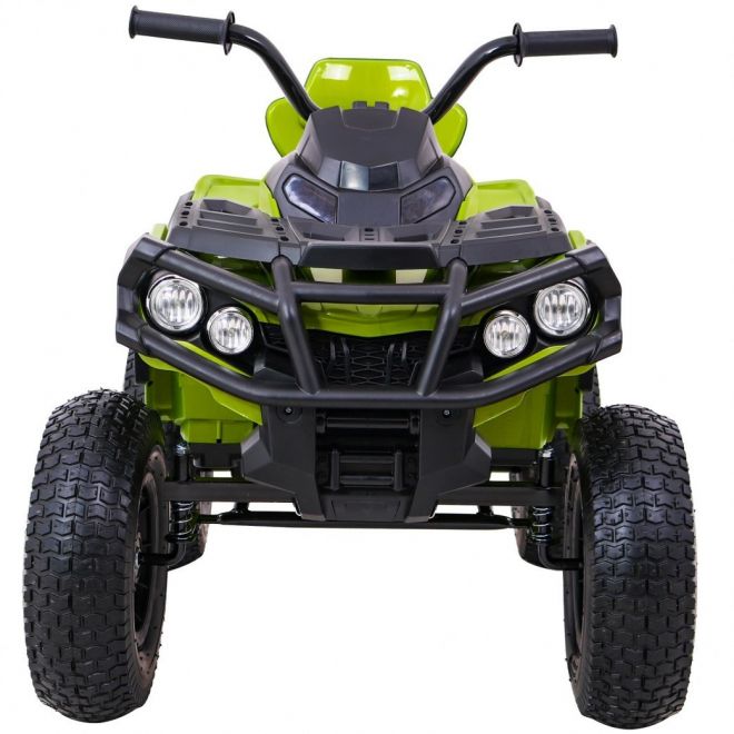 Dětská bateriová čtyřkolka ATV Air Quad Green + nafukovací kola + rádio MP3 + pomalý start