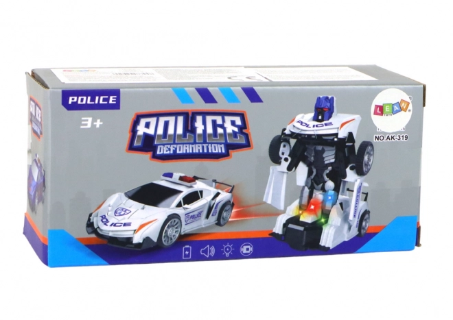 Car-Robot Police White 2v1 Transformace