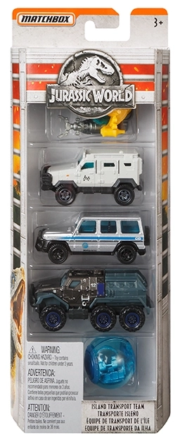 Matchbox 5 kusů angličáků Jurský svět