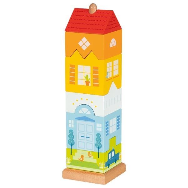 Barevné puzzle městský dům-věž