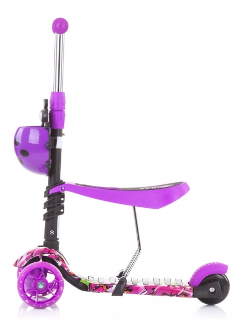 CHIPOLINO Koloběžka Kiddy Evo 2v1 – Purple Graffiti