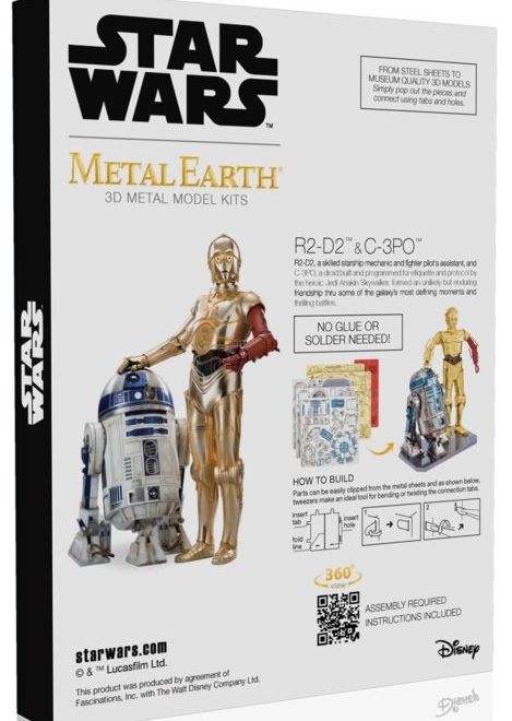 METAL EARTH 3D puzzle Star Wars: R2D2 a C-3PO (deluxe set)