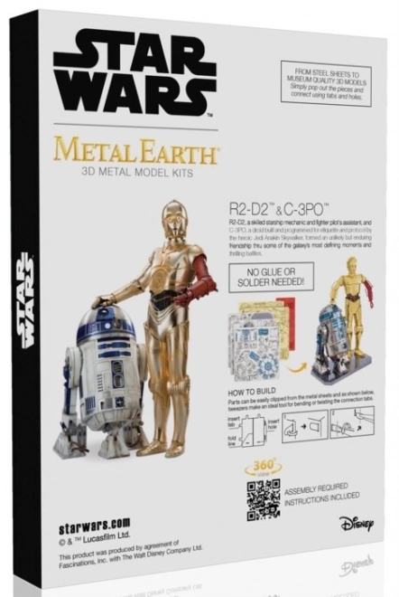 METAL EARTH 3D puzzle Star Wars: R2D2 a C-3PO (deluxe set)