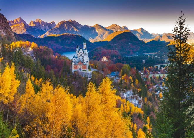 Podzimní Neuschwanstein Puzzle 1000 dílků