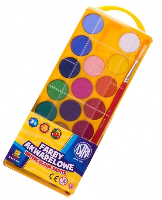 ASTRA Vodové barvy 18ks Ø23,5mm