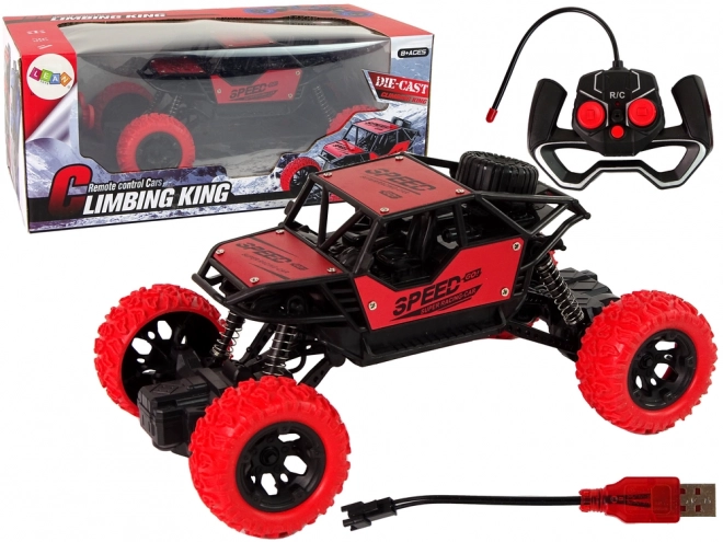 Dálkově ovládaný terénní R/C 1:18 Červený