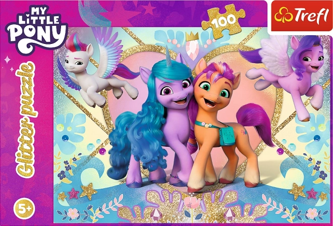 TREFL Třpytivé puzzle My Little Pony 100 dílků