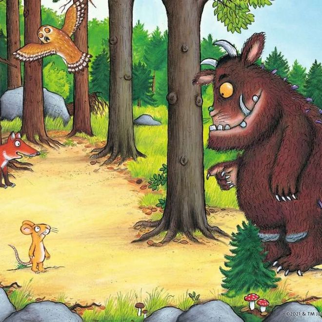 RAVENSBURGER Puzzle Gruffalo a zvířata v lese 2x12 dílků