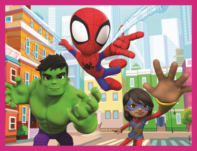 CLEMENTONI Obrázkové kostky Spidey a jeho úžasní přátelé, 12 kostek