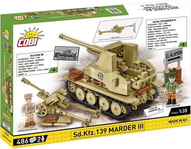 Stavebnice Sd.Kfz. Marder III 486 dílků