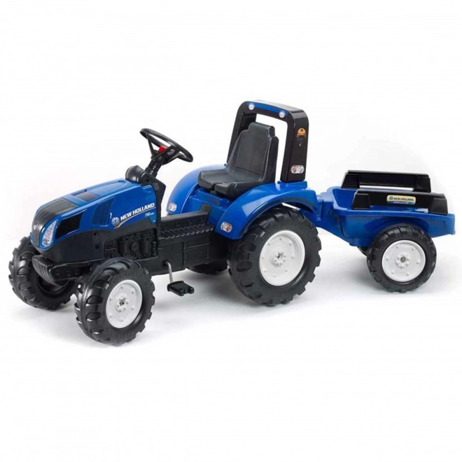 Traktor šlapací New Holland T8 modrý s valníkem