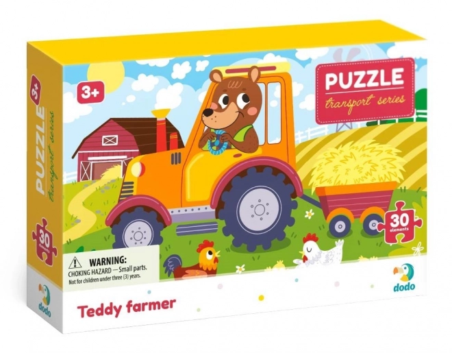 DODO Puzzle Doprava: Farmář Teddy 30 dílků