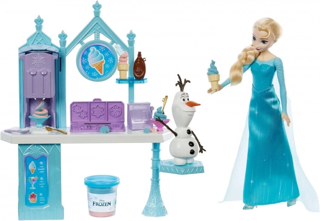 Frozen Zmrzlinový stánek s Elsou a Olafem herní set HMJ48