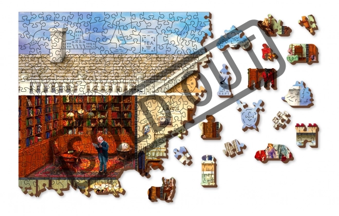 Wooden City Dřevěné puzzle Viktoriánské sídlo 2v1, 1010 dílků EKO