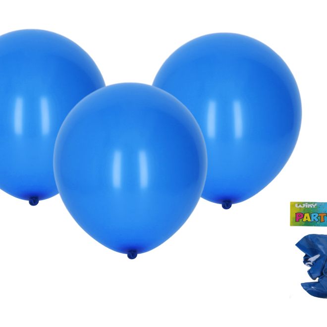 Modré balónky nafukovací 30 cm - 10 kusů