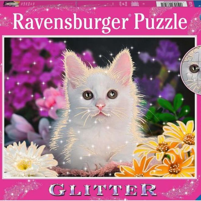 RAVENSBURGER Třpytivé puzzle Kočka XXL 100 dílků