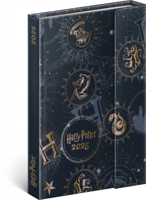 NOTIQUE Týdenní magnetický diář Harry Potter 2025, 11 x 16 cm